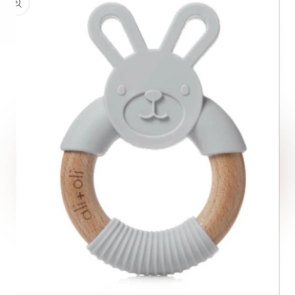Ali+Oli Gray Bunny Teether